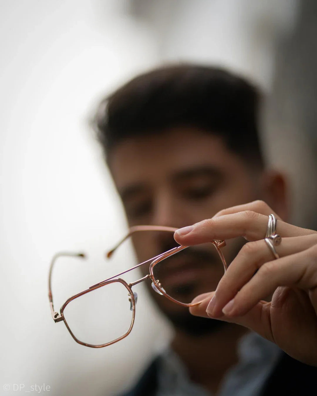 Stylish Square Metal Glasses for Men’s Everyday Wear