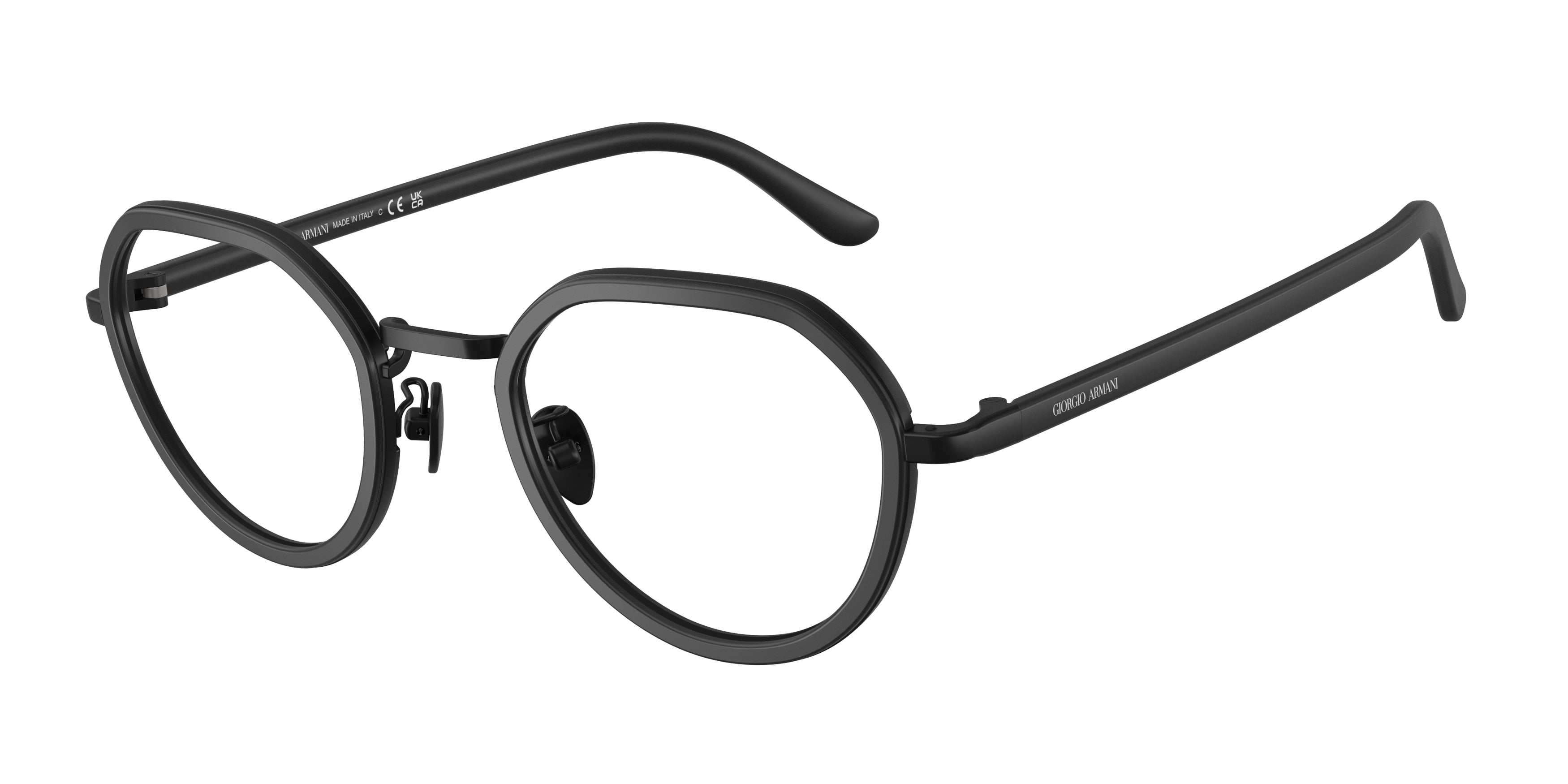 GIORGIO ARMANI 0AR5167 MATTE BLACK round glasses by GIORGIO