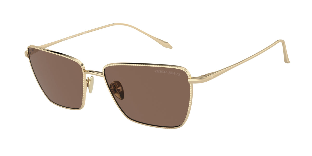 GIORGIO ARMANI 0AR6153 PALE GOLD rectangle sunglasses by GIORGIO