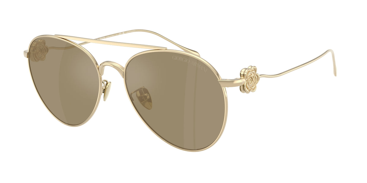 GIORGIO ARMANI 0AR6167 GOLD PLATED pilot sunglasses by GIORGIO