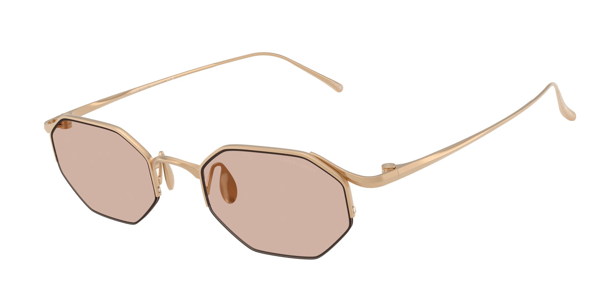 GIORGIO ARMANI 0AR6171T MATTE GOLD rectangle sunglasses by GIORGIO