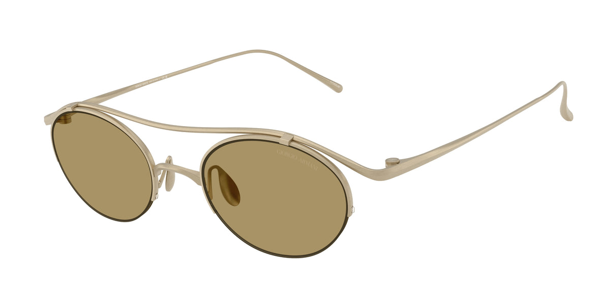 GIORGIO ARMANI 0AR6172T BRUSHED SOFT GOLD oval sunglasses by GIORGIO
