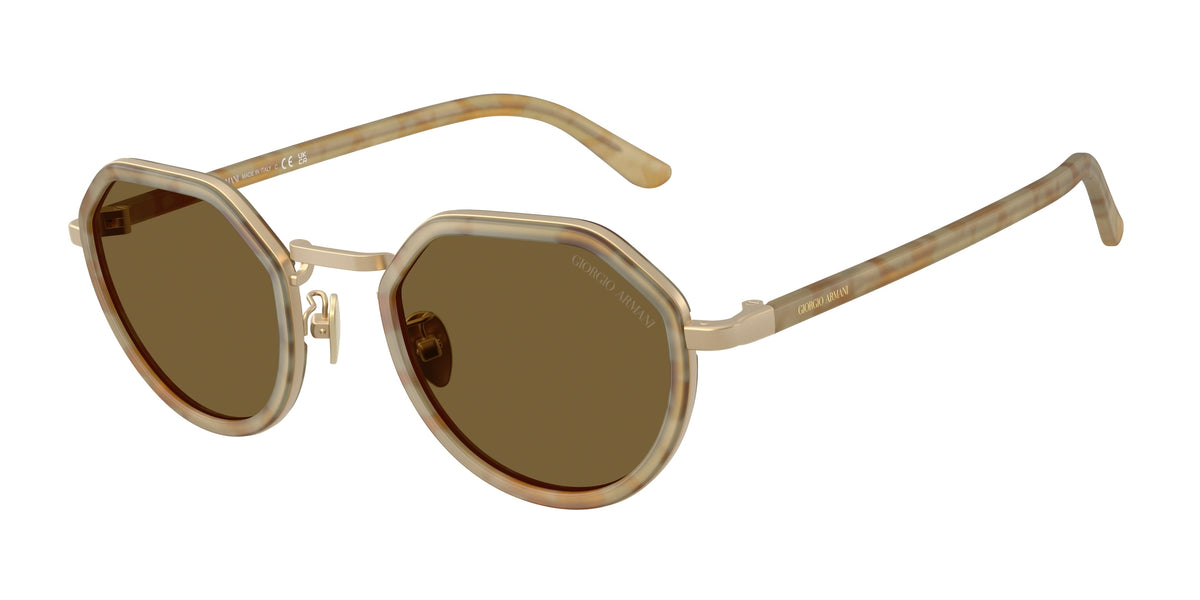 GIORGIO ARMANI 0AR6181 YELLOW HAVANA round sunglasses by GIORGIO