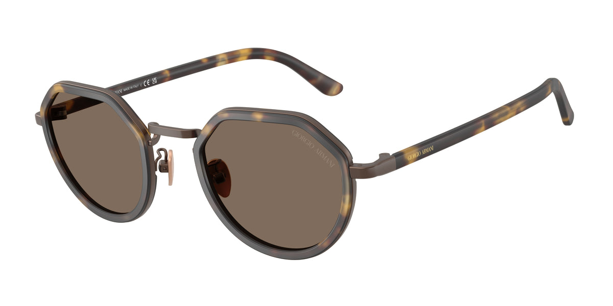 GIORGIO ARMANI 0AR6181 MATTE YELLOW HAVANA round sunglasses by GIORGIO