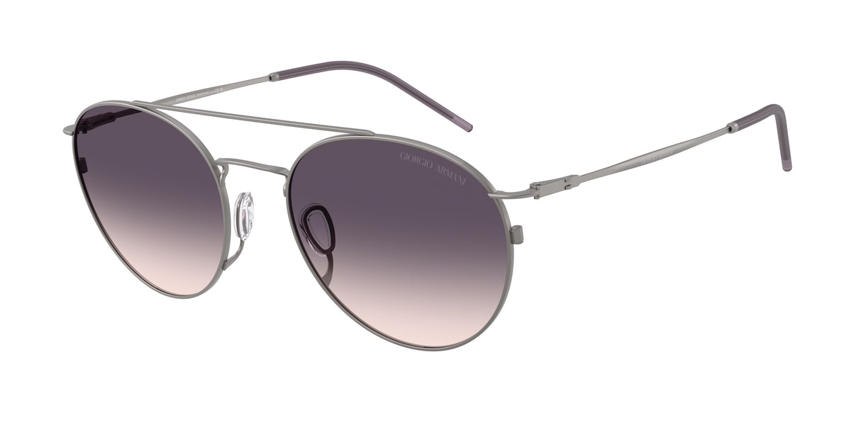 GIORGIO ARMANI 0AR6183 MATTE GUNMETAL round sunglasses by GIORGIO