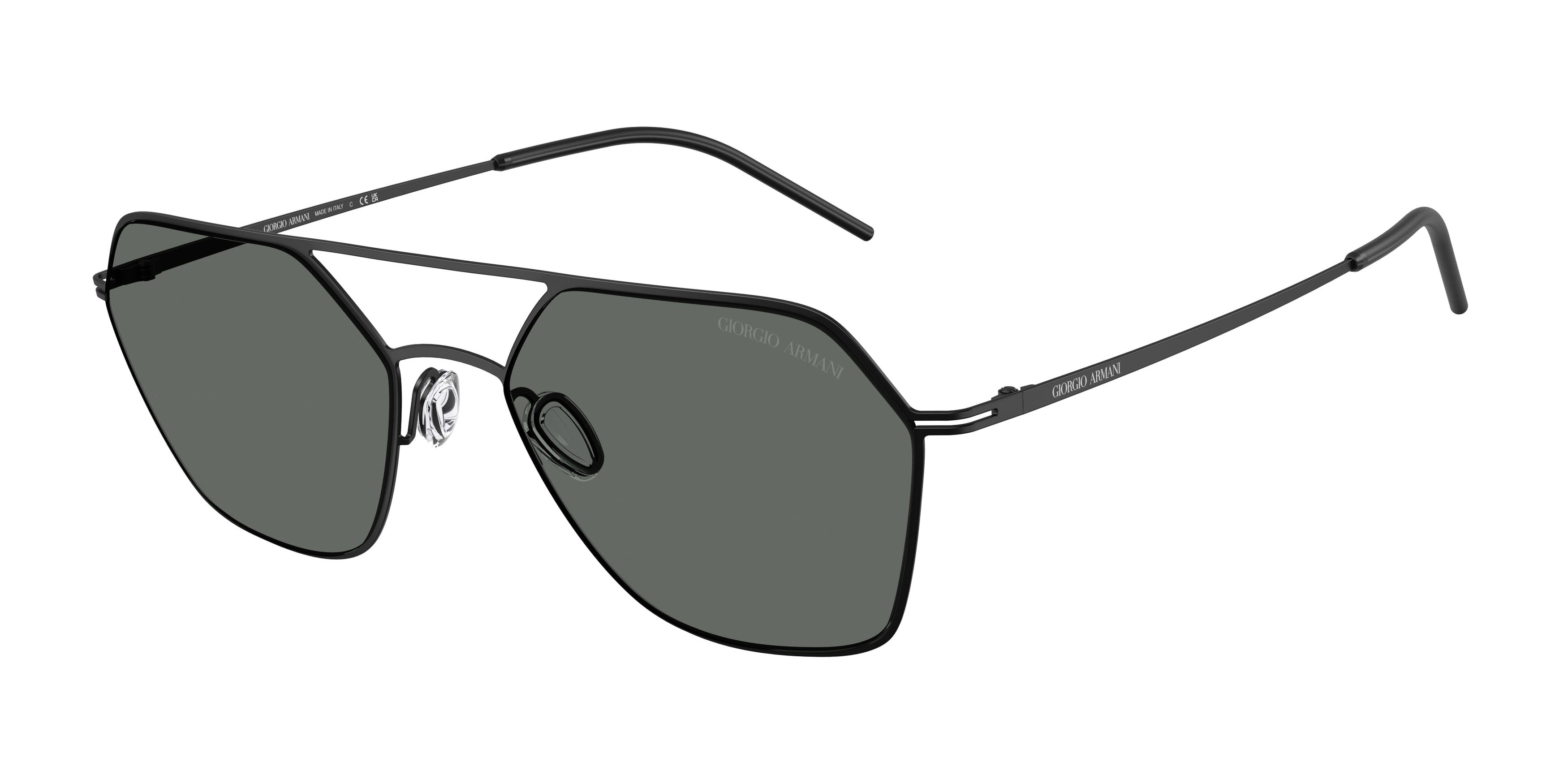 GIORGIO ARMANI 0AR6185 MATTE BLACK square sunglasses by GIORGIO