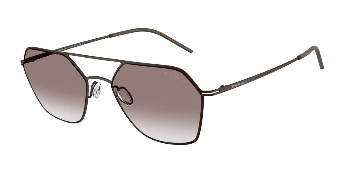 GIORGIO ARMANI 0AR6185 MATTE BROWN square sunglasses by GIORGIO