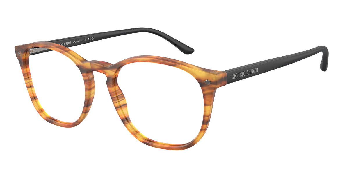 GIORGIO ARMANI 0AR7074 MATTE STRIPED LIGHT BROWN phantos glasses by GIORGIO