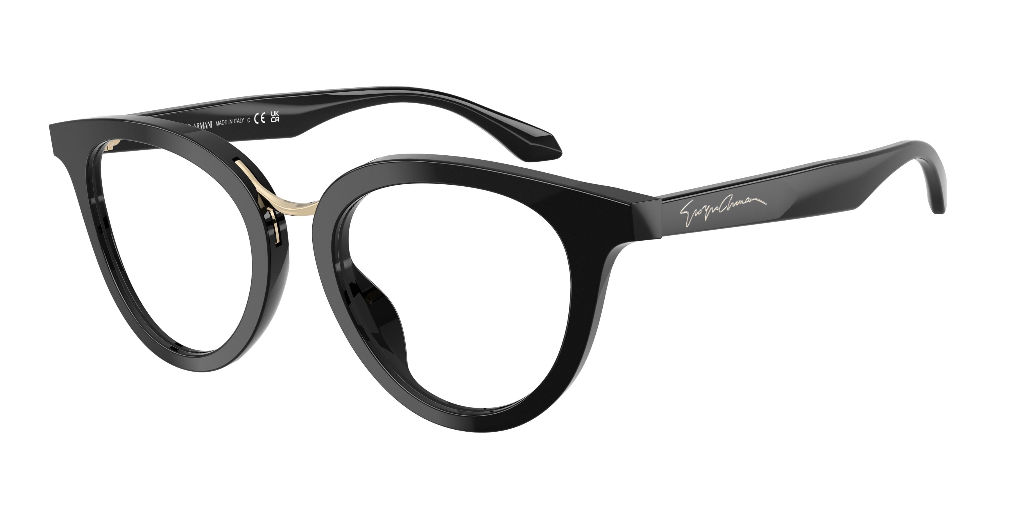 GIORGIO ARMANI 0AR7289U BLACK round glasses by GIORGIO