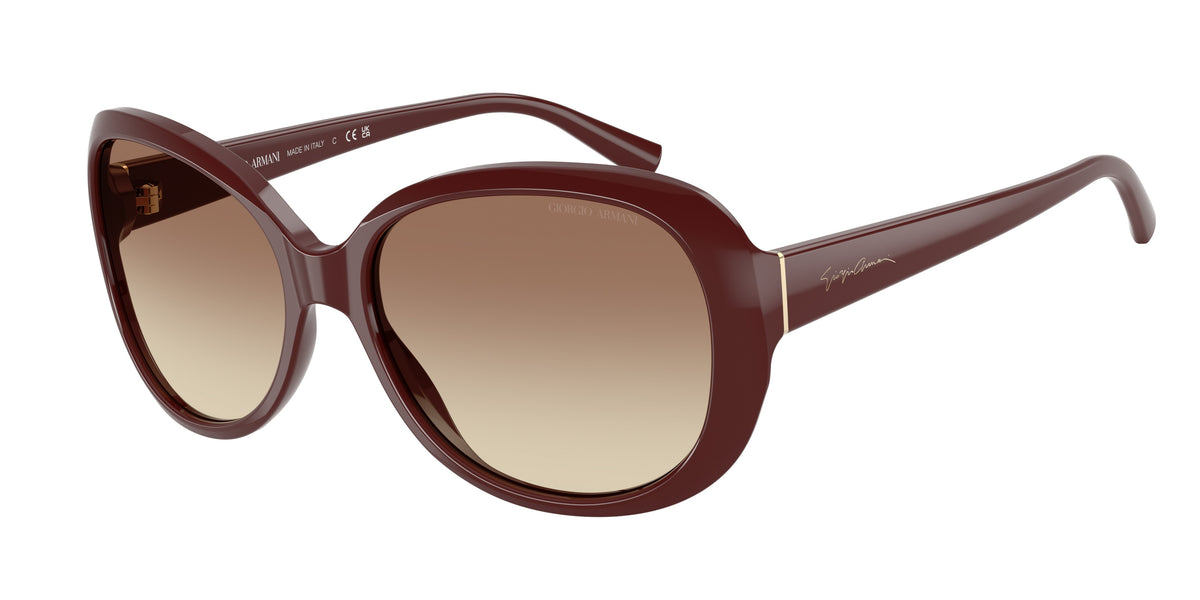 GIORGIO ARMANI 0AR8047 SOLID BURGUNDY round sunglasses by GIORGIO