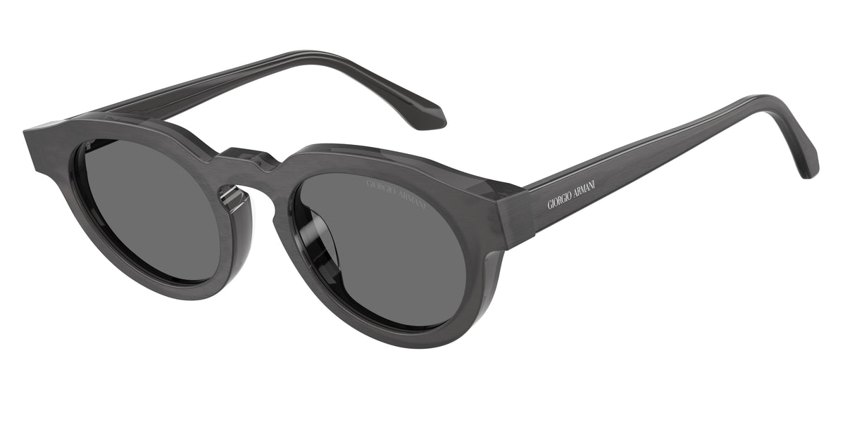 GIORGIO ARMANI 0AR8255U BRUSHED GREY round sunglasses by GIORGIO