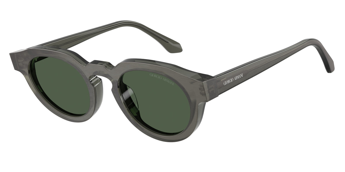 GIORGIO ARMANI 0AR8255U BRUSHED GREEN round sunglasses by GIORGIO