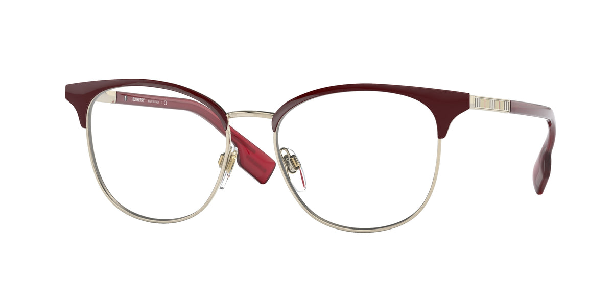 BURBERRY 0BE1355 LIGHT GOLD/BORDEAUX square glasses by BURBERRY