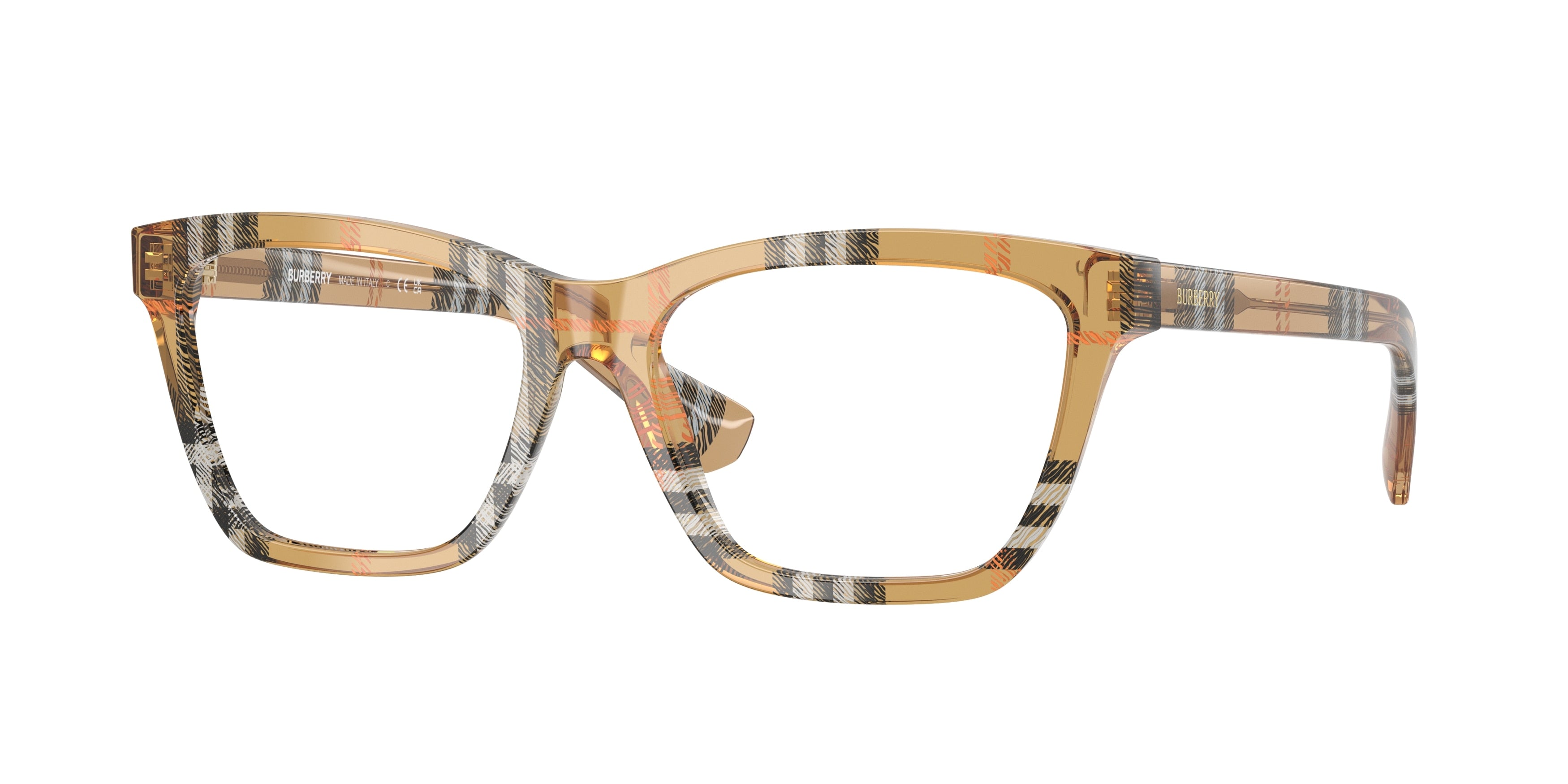 BURBERRY 0BE2440 CHECK SAND rectangle glasses by BURBERRY