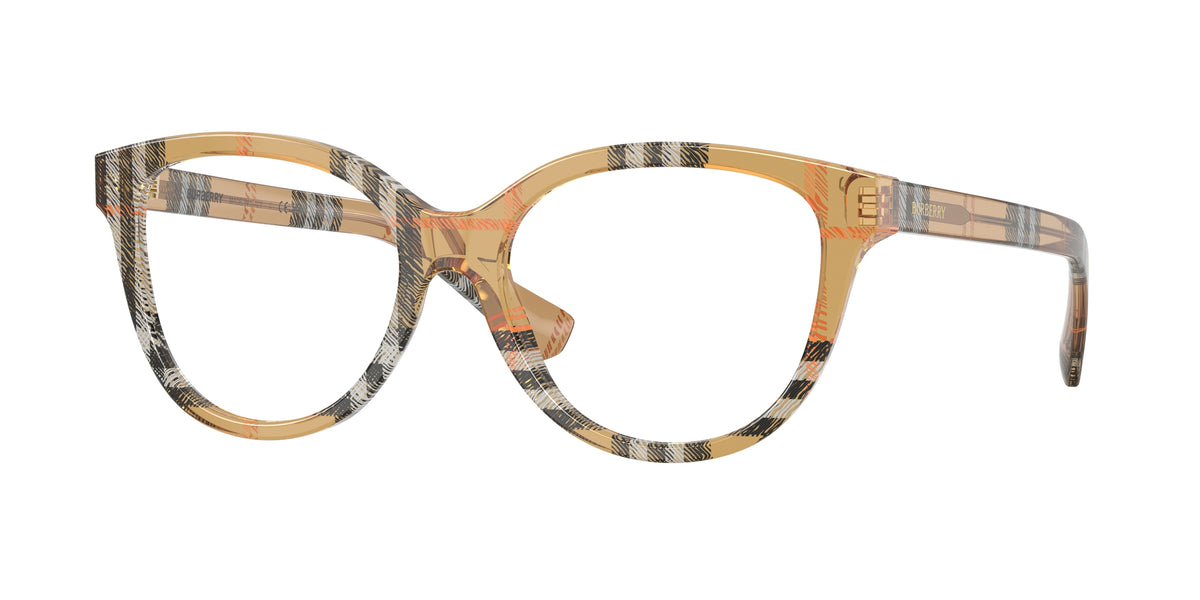BURBERRY 0BE2456 CHECK SAND cat eye glasses by BURBERRY