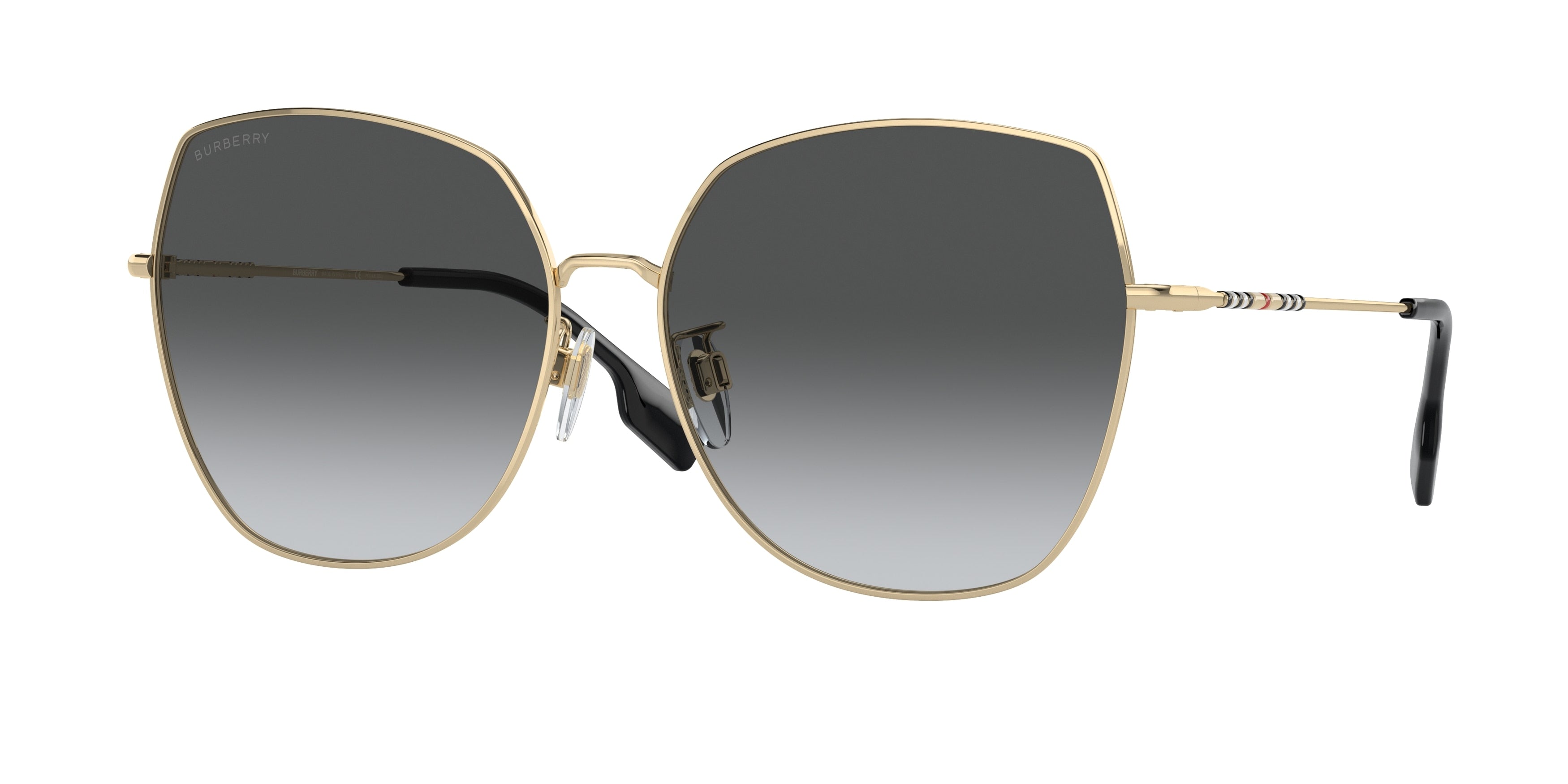 BURBERRY 0BE3136D LIGHT GOLD square sunglasses by BURBERRY
