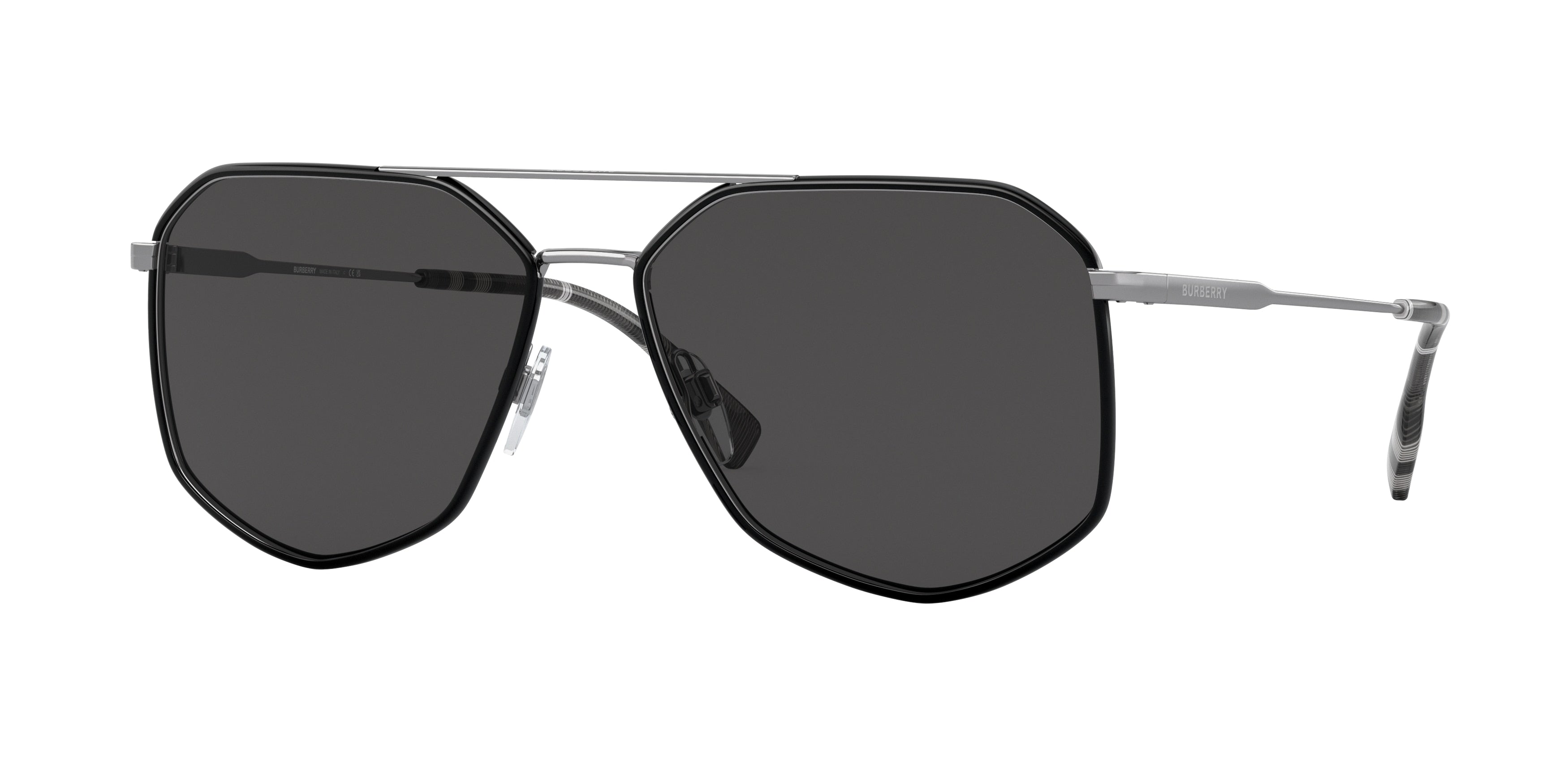 BURBERRY 0BE3139 BLACK irregular sunglasses by BURBERRY