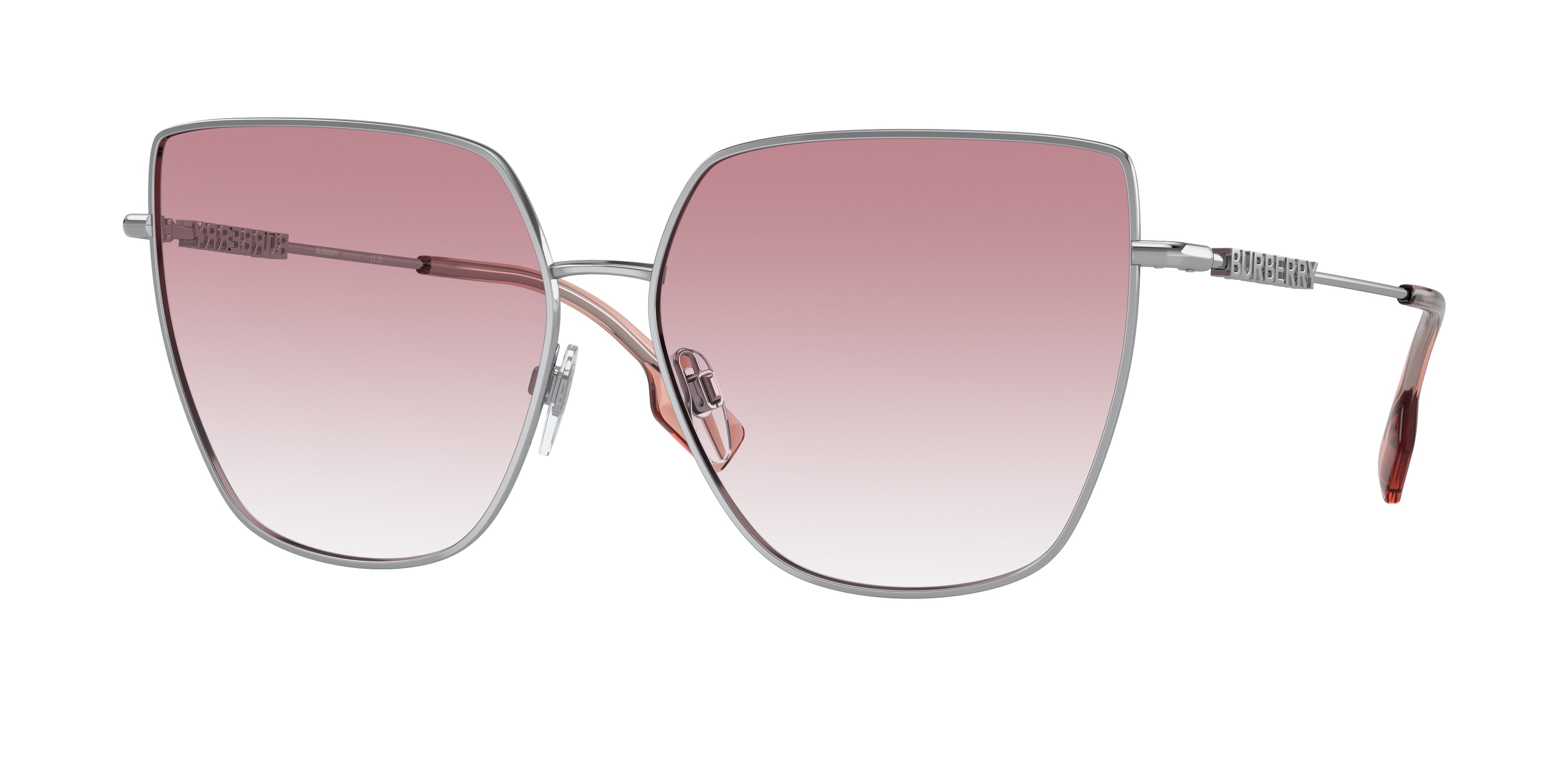 BURBERRY 0BE3143 SILVER irregular sunglasses by BURBERRY