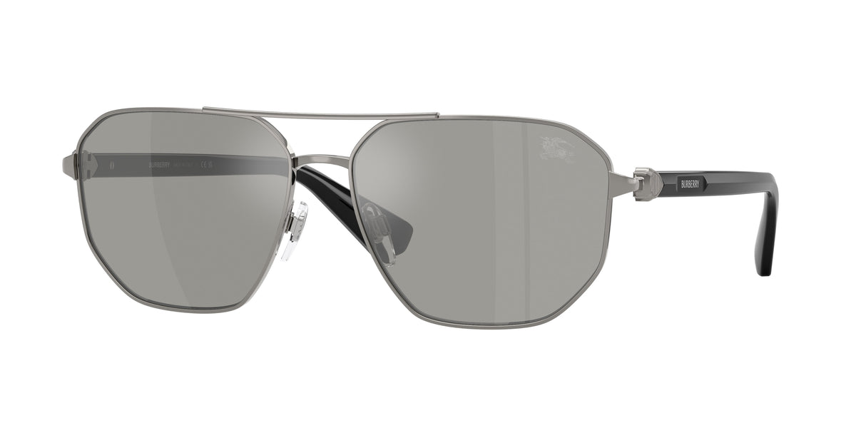 BURBERRY 0BE3166 GUNMETAL pilot sunglasses by BURBERRY