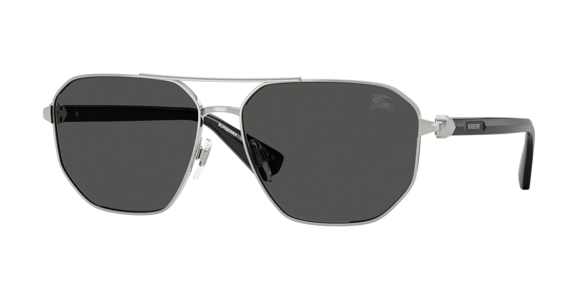 BURBERRY 0BE3166 SILVER pilot sunglasses by BURBERRY