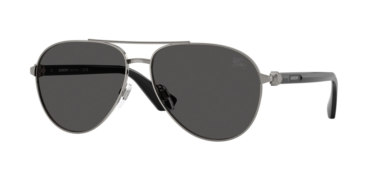 BURBERRY 0BE3167 GUNMETAL pilot sunglasses by BURBERRY