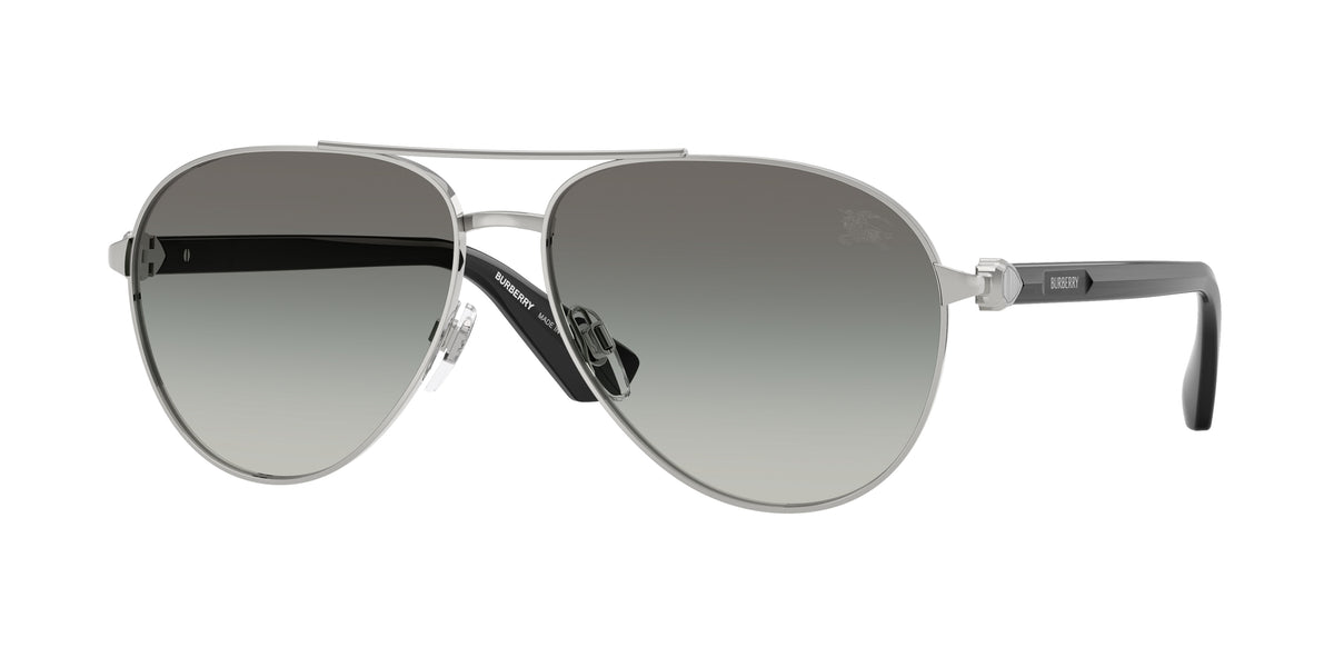 BURBERRY 0BE3167 SILVER pilot sunglasses by BURBERRY