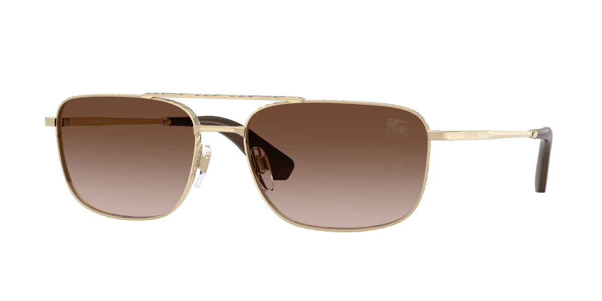 BURBERRY 0BE3170 LIGHT GOLD pilot sunglasses by BURBERRY