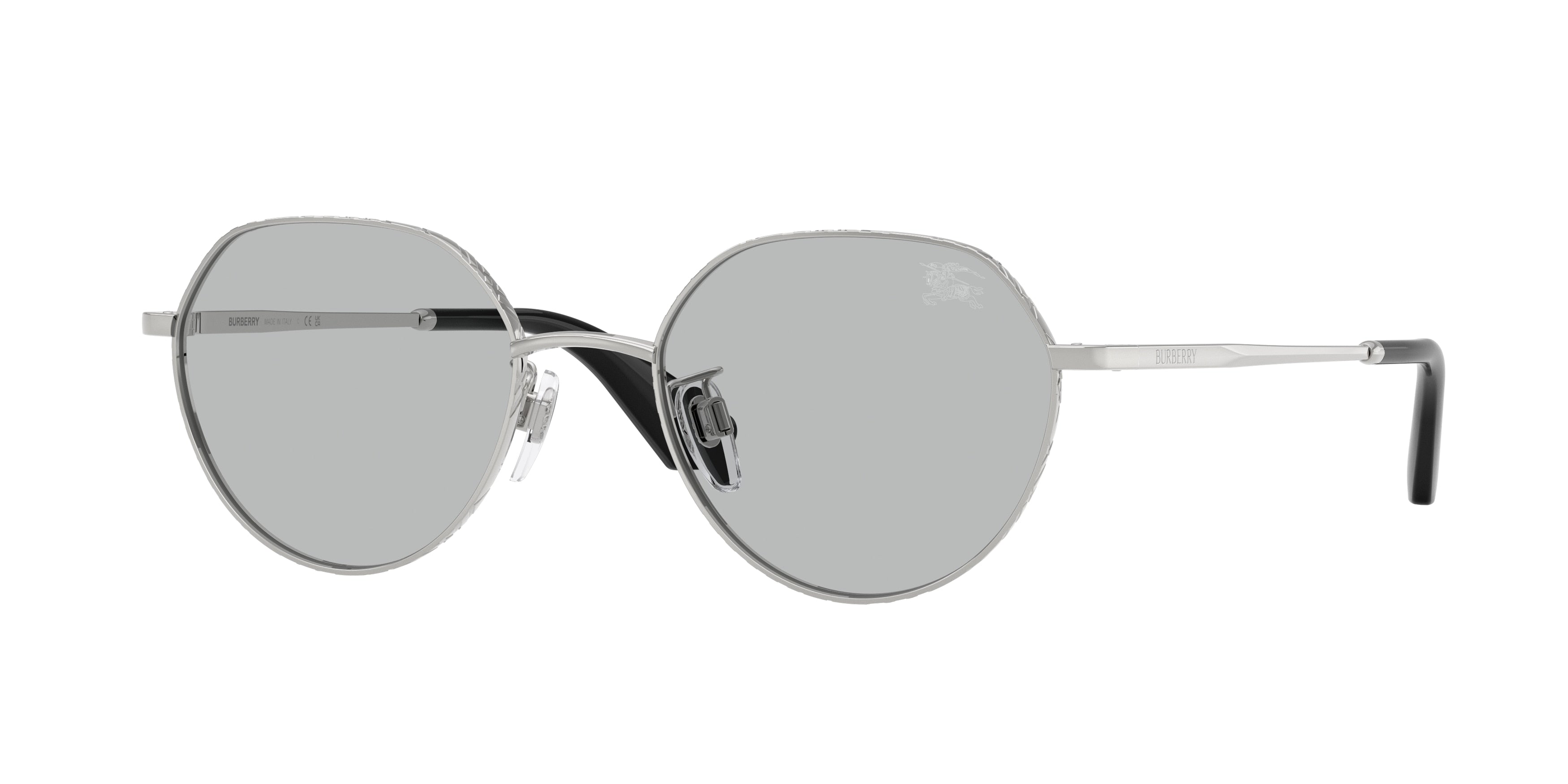 BURBERRY 0BE3173D SILVER round sunglasses by BURBERRY