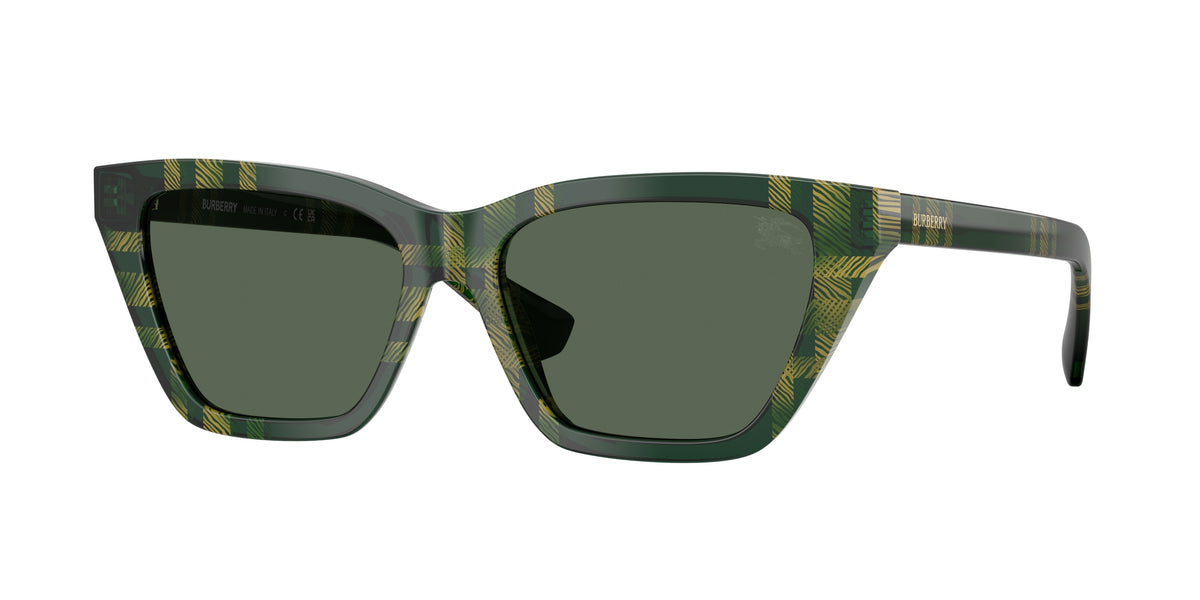 BURBERRY 0BE4468 CHECK GREEN cat eye sunglasses by BURBERRY