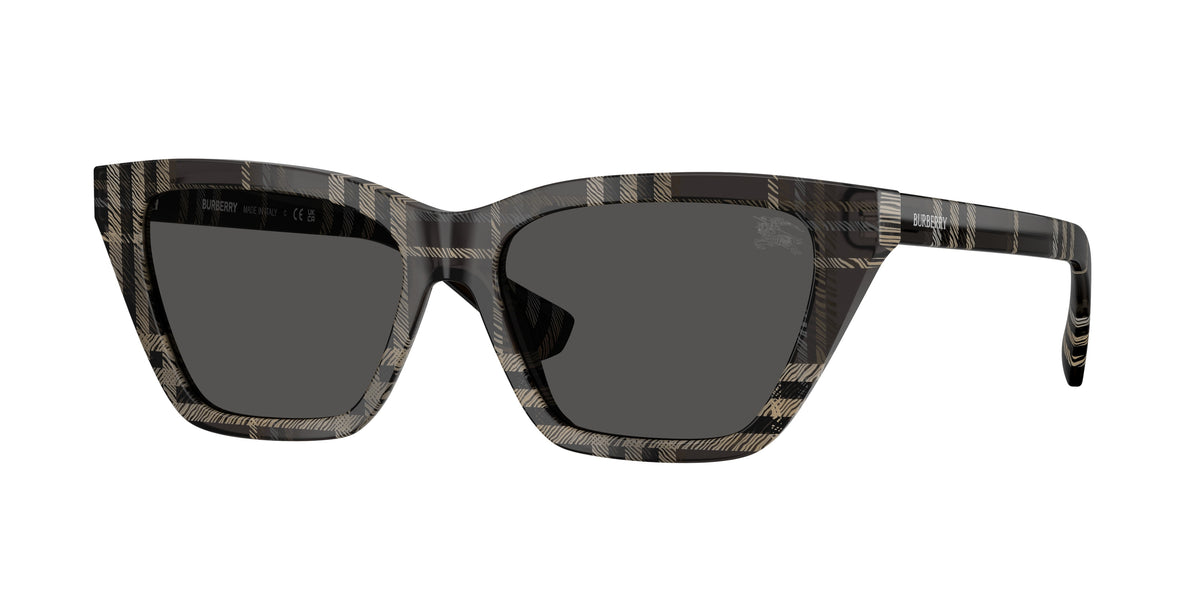 BURBERRY 0BE4468 GREY CHECK cat eye sunglasses by BURBERRY