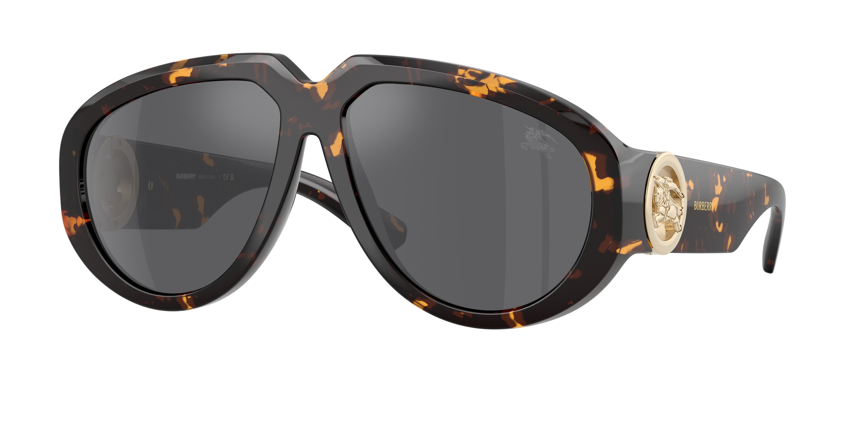 BURBERRY 0BE4479U YELLOW HAVANA pilot sunglasses by BURBERRY