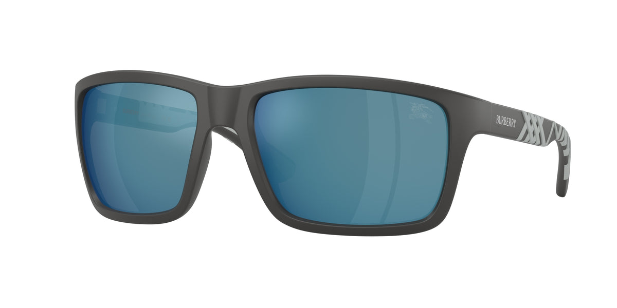 BURBERRY 0BE4483 MATTE GREY rectangle sunglasses by BURBERRY