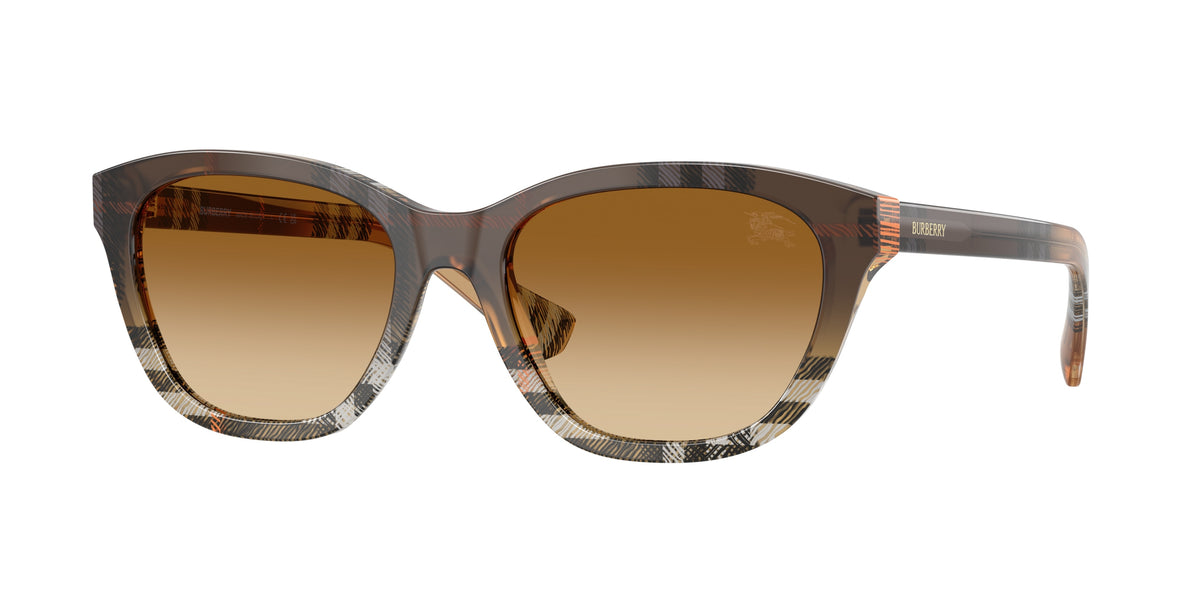 BURBERRY 0BE4486 CHECK GRADIENT SAND rectangle sunglasses by BURBERRY