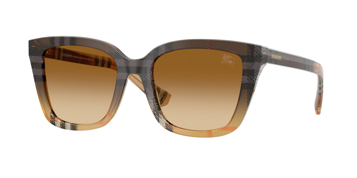 BURBERRY 0BE4487 CHECK GRADIENT SAND square sunglasses by BURBERRY