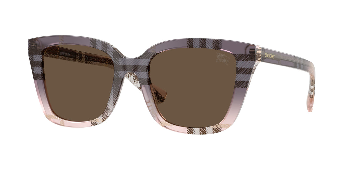 BURBERRY 0BE4487 CHECK GRADIENT ROSE square sunglasses by BURBERRY