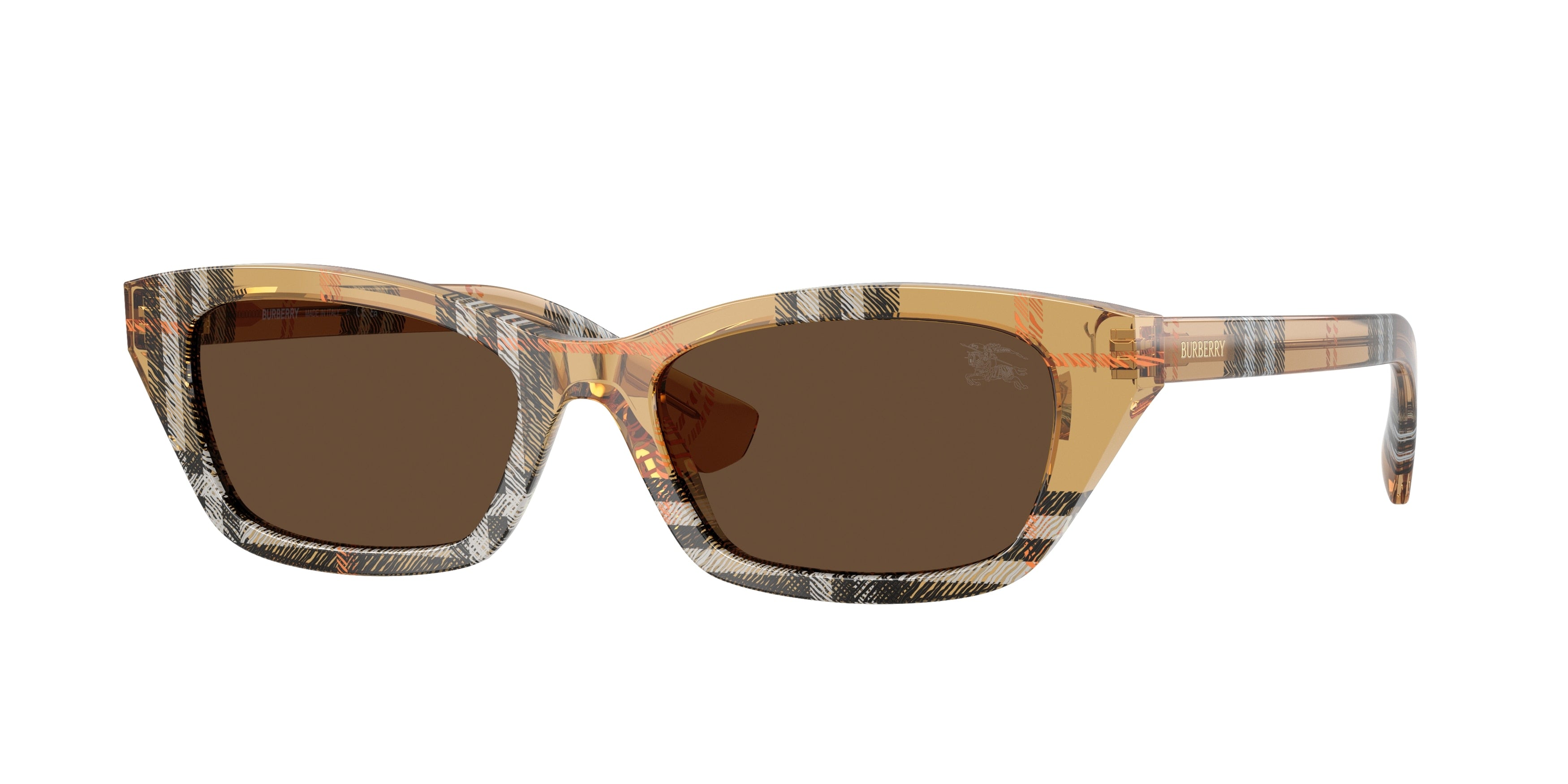 BURBERRY 0BE4488 CHECK SAND rectangle sunglasses by BURBERRY
