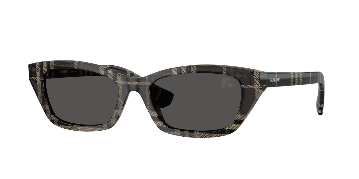 BURBERRY 0BE4488 CHECK GREY rectangle sunglasses by BURBERRY