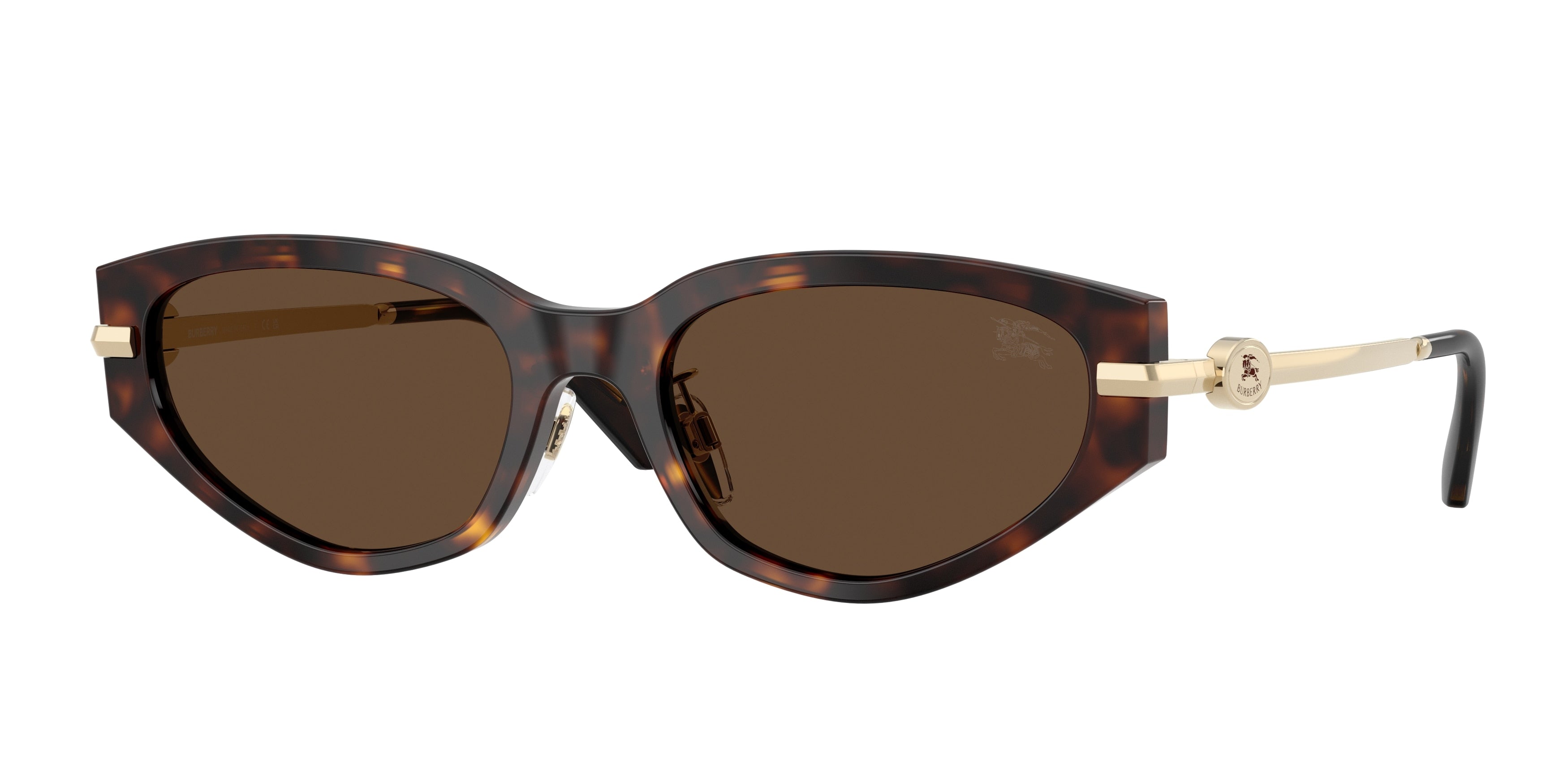 BURBERRY 0BE4493D DARK HAVANA irregular sunglasses by BURBERRY