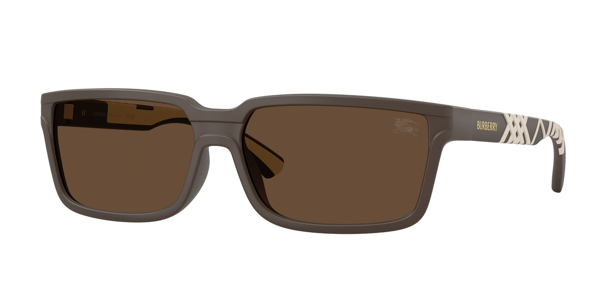 BURBERRY 0BE4495D MATTE BROWN rectangle sunglasses by BURBERRY