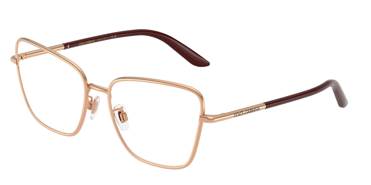DOLCE & GABBANA 0DG1359 ROSE GOLD cat eye glasses by DOLCE