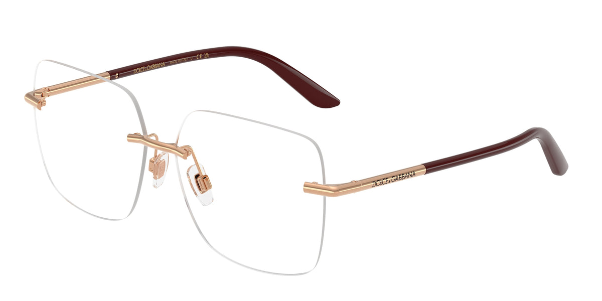 DOLCE & GABBANA 0DG1360 ROSE GOLD square glasses by DOLCE