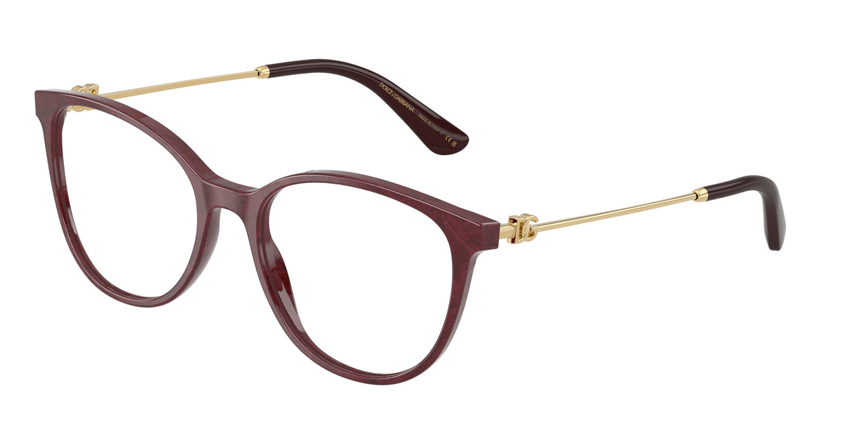 DOLCE & GABBANA 0DG3363 LACE BORDEAUX butterfly glasses by DOLCE