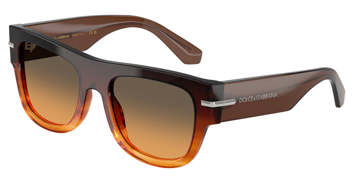 DOLCE & GABBANA 0DG4484 GRADIENT STRIPED BROWN square sunglasses by DOLCE