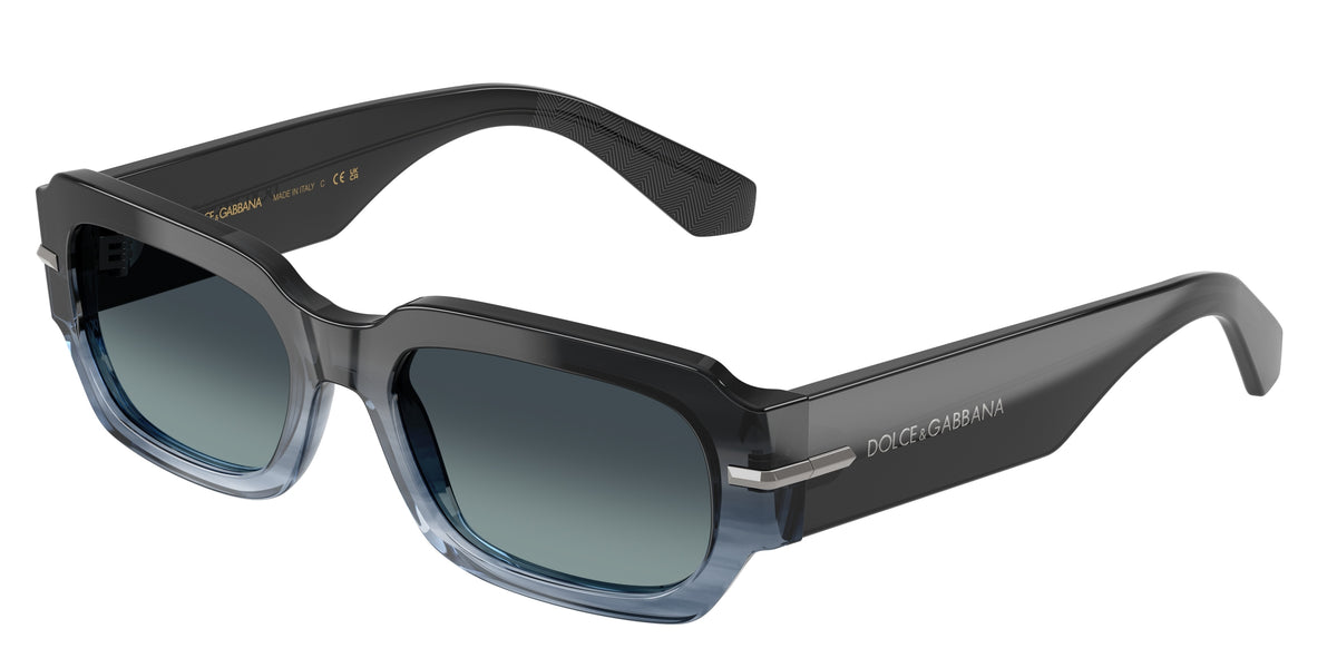 DOLCE & GABBANA 0DG4485 GRADIENT STRIPED BLUE rectangle sunglasses by DOLCE
