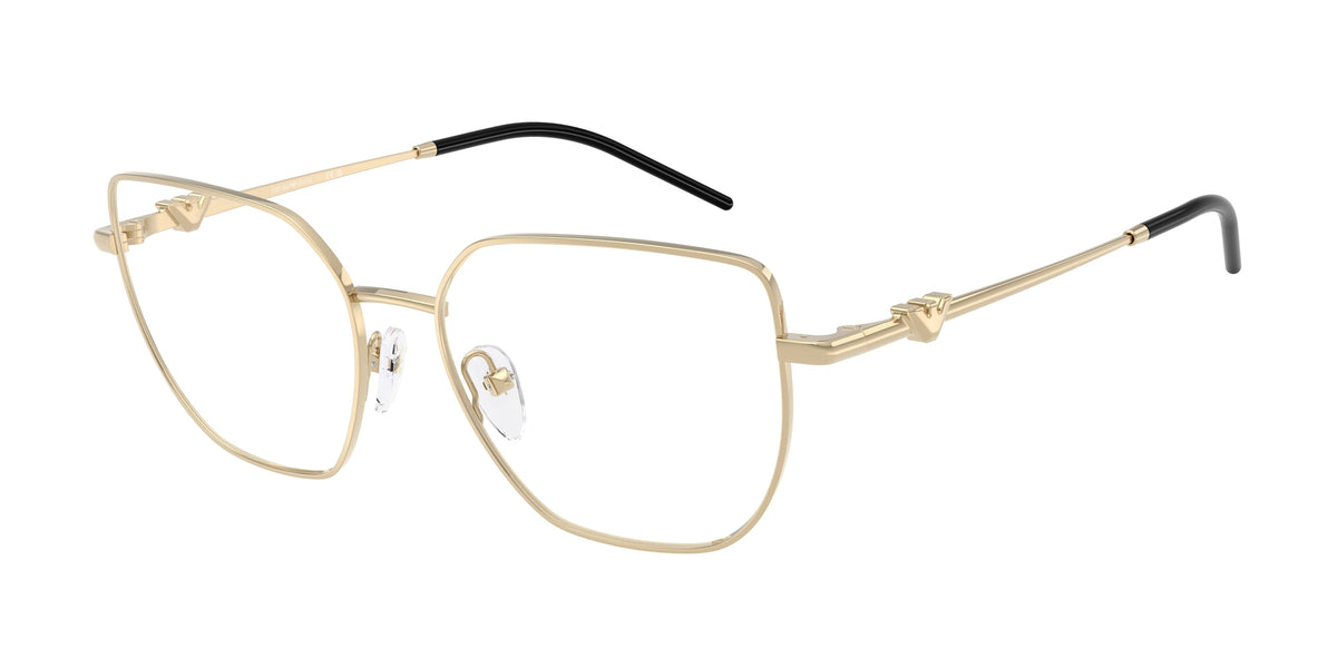EMPORIO ARMANI 0EA1176 SHINY PALE GOLD irregular glasses by EMPORIO