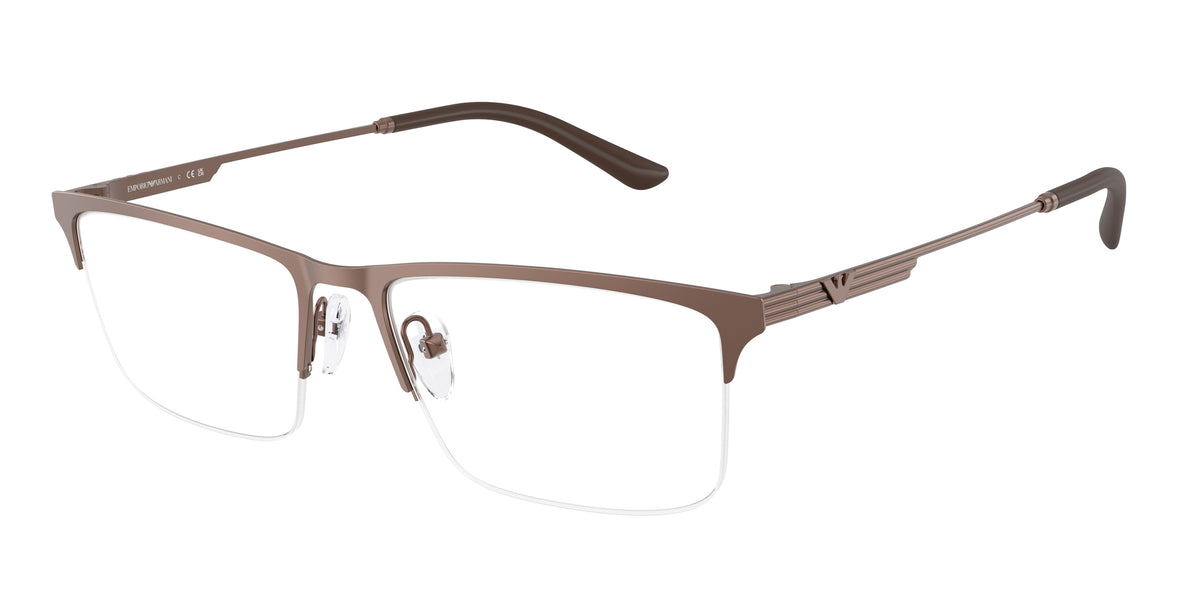 EMPORIO ARMANI 0EA1177 MATTE BRONZE rectangle glasses by EMPORIO