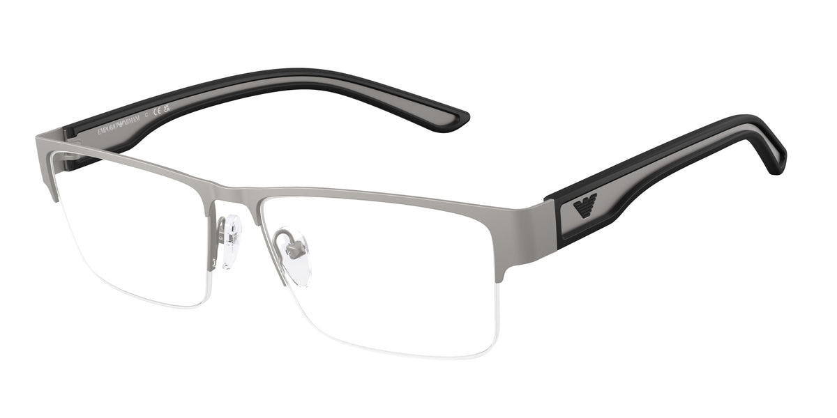 EMPORIO ARMANI 0EA1182 RUBBER GUNMETAL rectangle glasses by EMPORIO