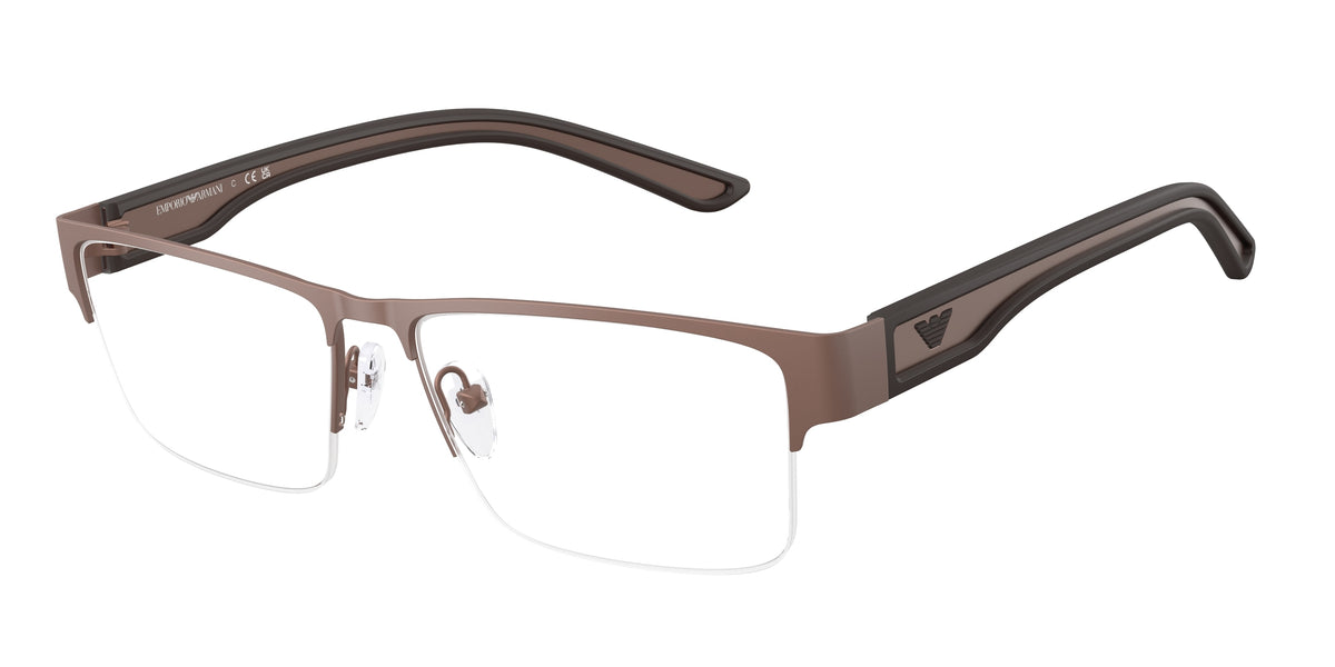 EMPORIO ARMANI 0EA1182 RUBBER BRONZE rectangle glasses by EMPORIO