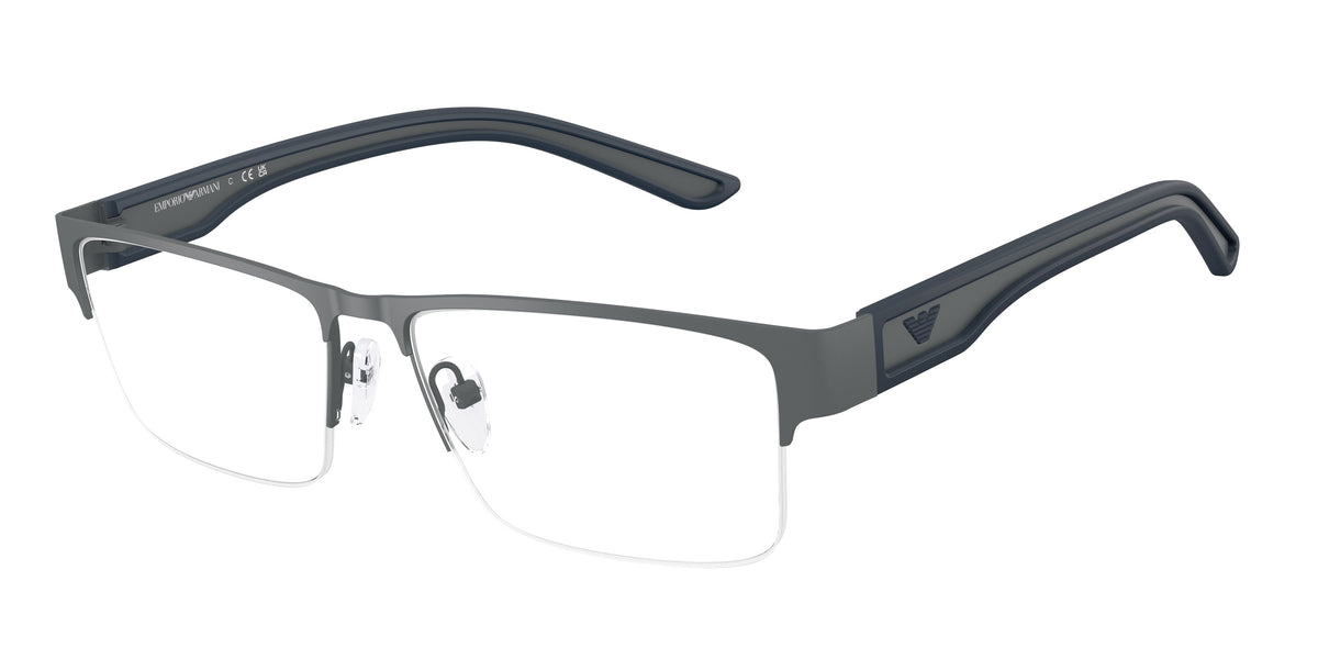 EMPORIO ARMANI 0EA1182 RUBBERIZED GREY rectangle glasses by EMPORIO