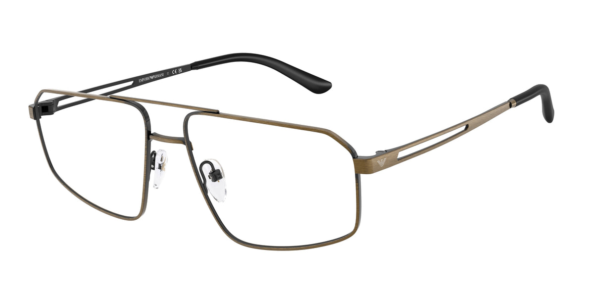 EMPORIO ARMANI 0EA1184 BRUSHED ANTIQUE GOLD pilot glasses by EMPORIO